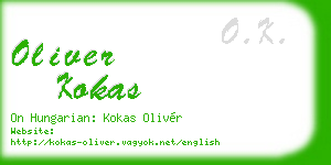 oliver kokas business card